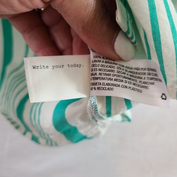 A New Day Strip Button Down Short Sleeve Shirt - Picture 8 of 8